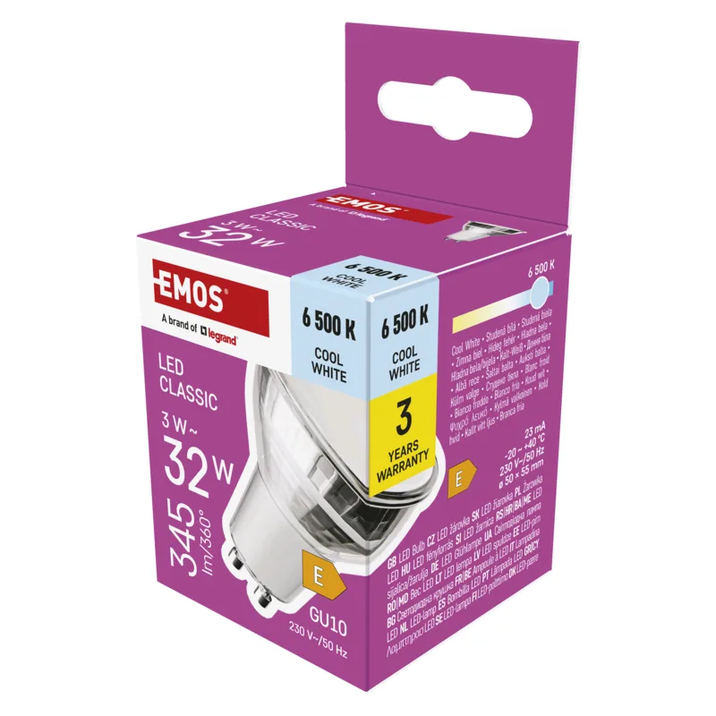 LED CLS MR16 3W (32W) 345lm GU10 CW 1525730116