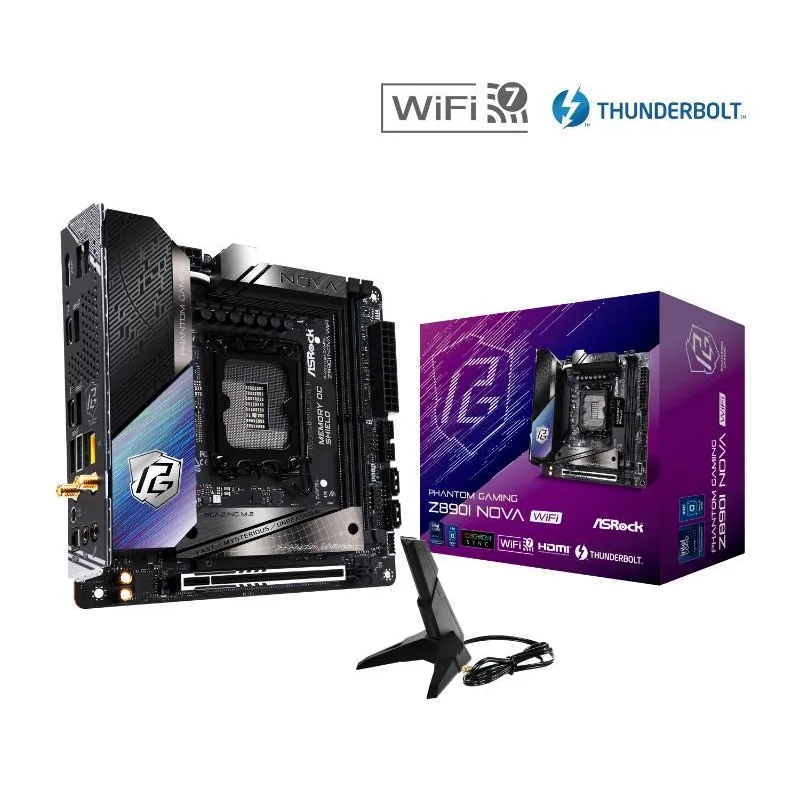 ASRock MB Sc LGA1851 Z890I NOVA WIFI, Intel Z890, 2xDDR5, 1xHDMI, …