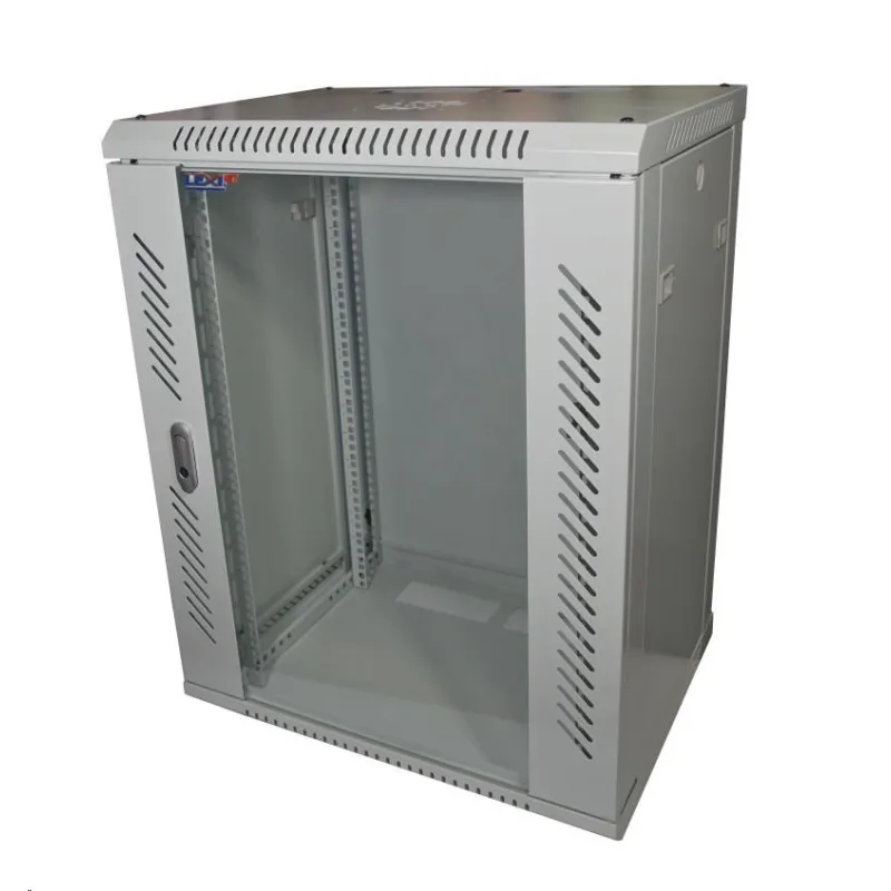 LEXI-Net 19" nástěnný rozvaděč 15U 600x450, nosnost 60 kg, skleněné…