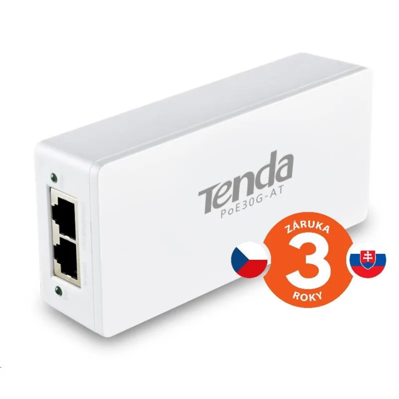 Tenda PoE30G-AT Gigabit Ethernet Power Injector, 30W, 802.3at, 802.3af…