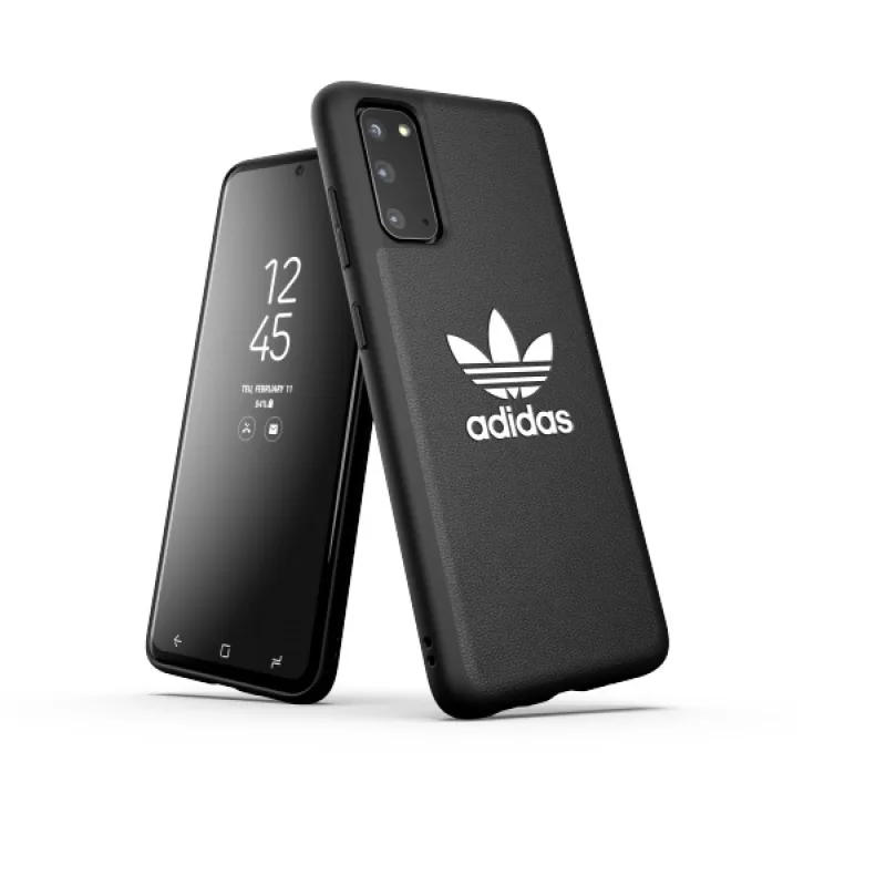 Adidas OR tvarované puzdro Trojlístok pre Samsung Galaxy S20 - čierne