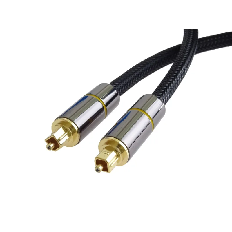 PremiumCord Optický audio kábel Toslink, OD: 7mm, Gold-metal design +…