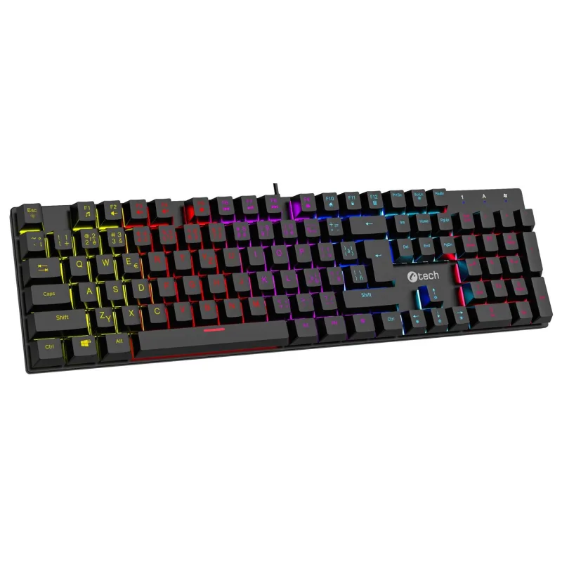 C-TECH mechanická klávesnice Morpheus, casual gaming, CZ/ SK, červené…