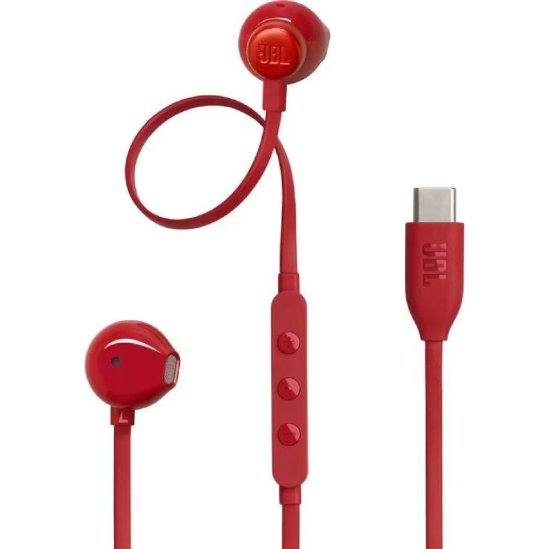 JBL Tune 305 USB-C, červené JBL T305CRED