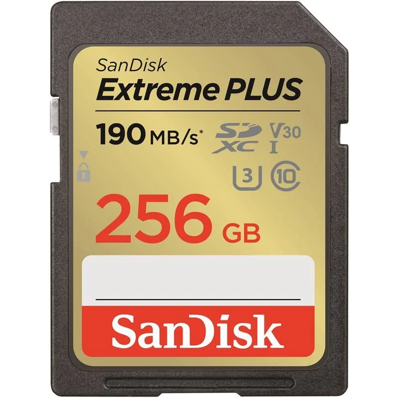 SanDisk Extreme PLUS/ SDXC/ 256GB/ UHS-I U3 / Class 10 SDSDXWV-256G-GNCIN
