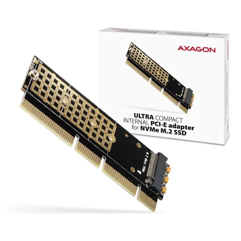 AXAGON PCEM2-1U, PCIe x16/ x8/ x4 - M.2 NVMe M-key slot adaptér, 1U PCEM2…