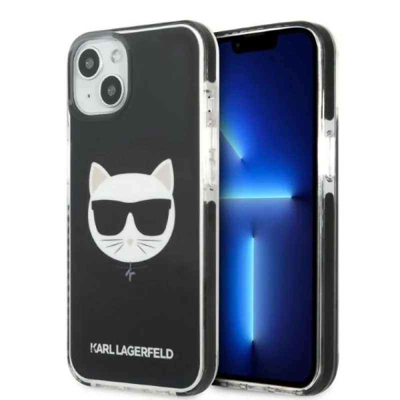 Karl Lagerfeld KLHCP13MTPECK iPhone 13 6,1" pevné puzdro čierno/čierna hlava Choupette