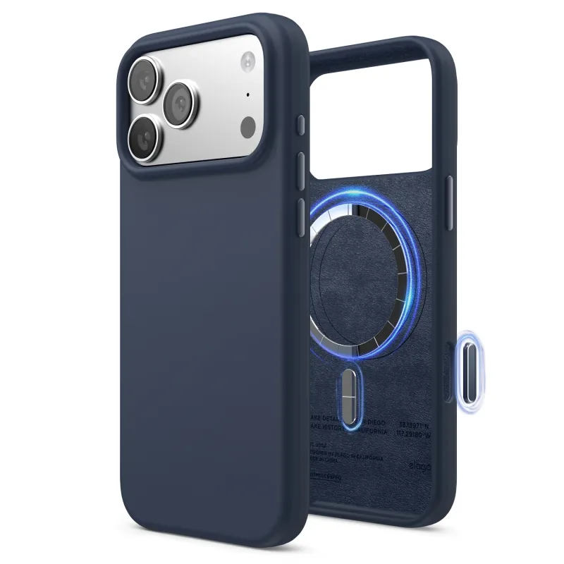 Elago kryt Silicone Case Magsafe Camera Control pre iPhone 17 Pro Max - Jean Indigo