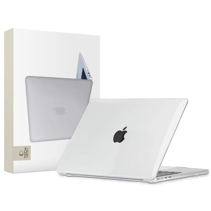 Puzdro Tech-Protect SmartShell pre MacBook Air 13" M2 / M3 / 2022-2024 - priehľadné