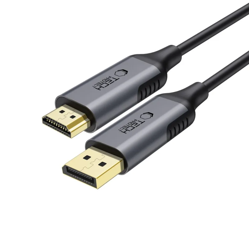 Kábel Tech-Protect UltraBoost DisplayPort / HDMI 2.0 4K 60 Hz 2 m – čierny