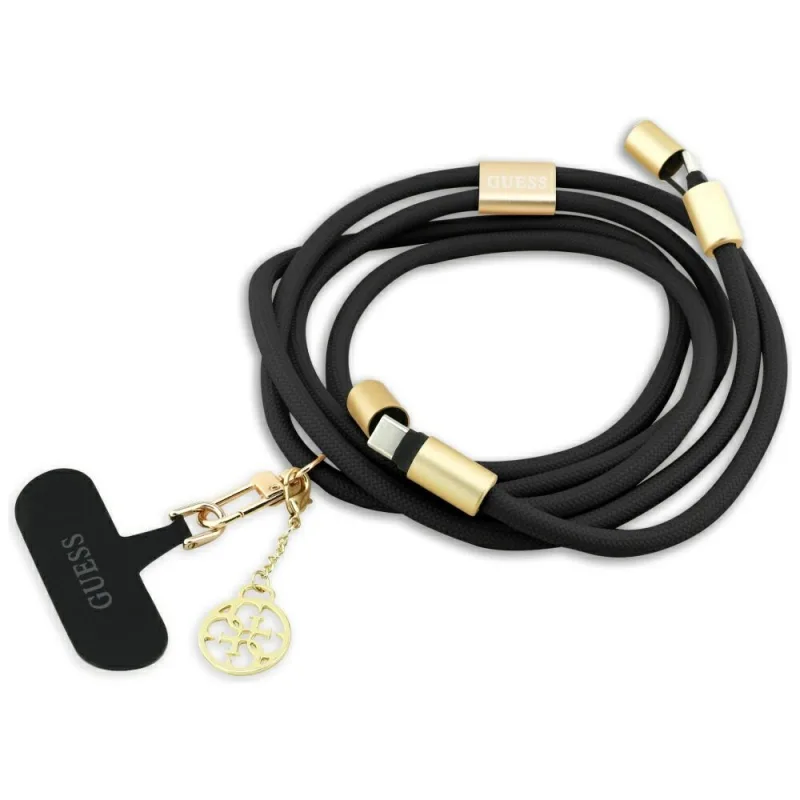 Kábel Guess CBDY 4G Charm USB-C / USB-C 150 cm - čierny