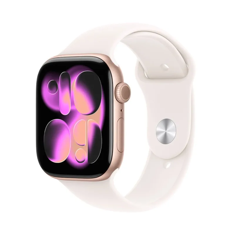 Apple Watch Series 11 GPS 42mm Ružový zlatý hliník so svetlo ružovým športovým remienkom - S/M