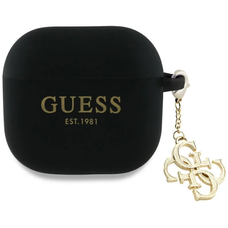 Guess 4G Charm Case pre AirPods 4 - čierne