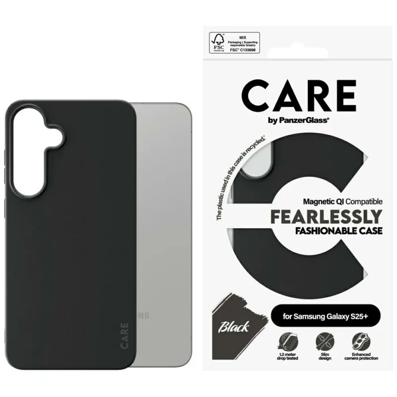 CARE by PanzerGlass Fashion QI Case pre Samsung Galaxy S25+ - čierne
