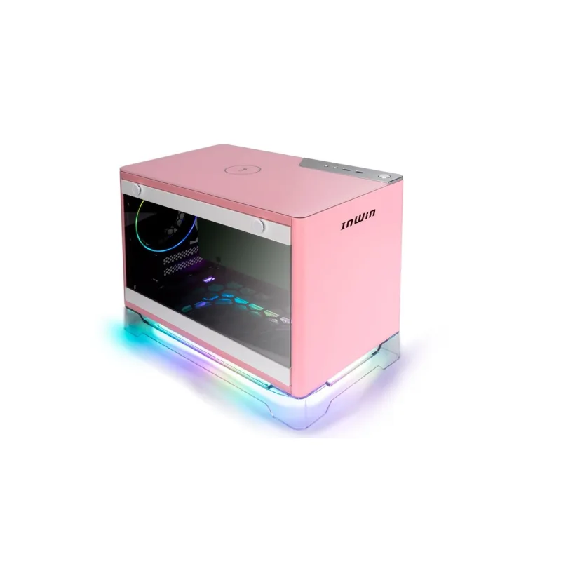 In Win A1 Plus pink, PSU 650W GOLD included, Mini ITX, TG, ARGB Fans, Qi…