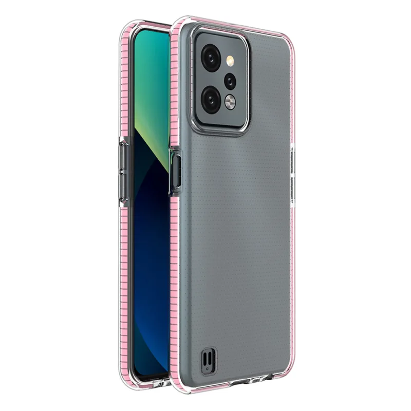 Spring Case pre silikónové puzdro Realme C31 s rámom svetloružové