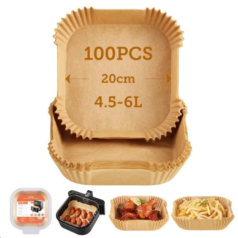 Cosori Papírové formy pro horkovzdušné fritézy 100ks (20cm - 4.5-6L) CLR…