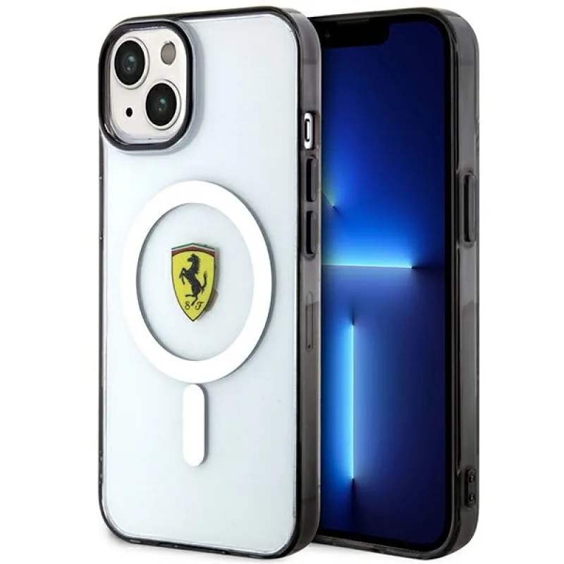 Ferrari FEHMP14MURKT iPhone 14 Plus 6,7" priehľadné/priehľadné pevné puzdro Outline Magsafe