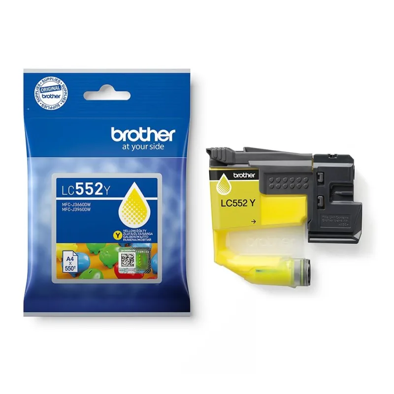 BROTHER INK LC-552Y - yellow - cca 550stran, pro MFC-J3660 MFC-J3960…