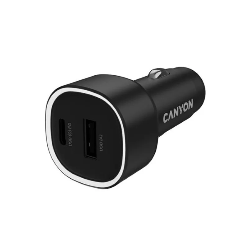 Canyon OnDrive 48, univerzálna autonabíjačka, 1x USB-C, 1x USB-A, rýchle…