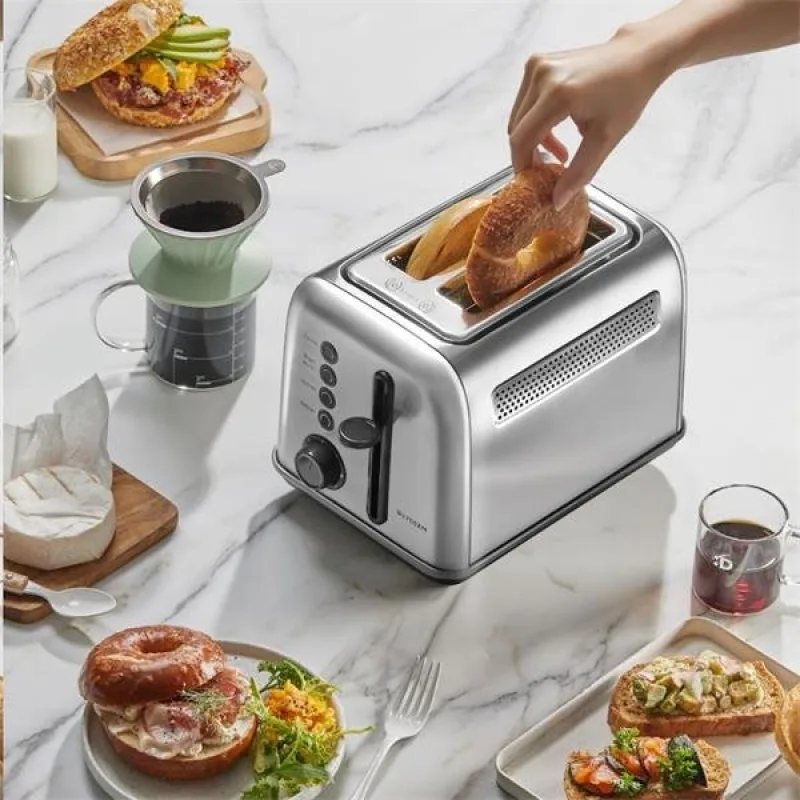 BUYDEEM 2-plátkový hriankovač, model DT620E, farba nerezová oceľ, EU…