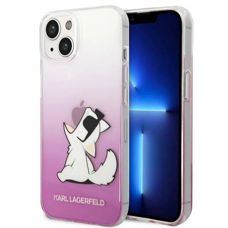 Karl Lagerfeld KLHCP14MCFNRCPI iPhone 14 Plus 6,7 "pevné puzdro ružové / ružové Choupette Fun