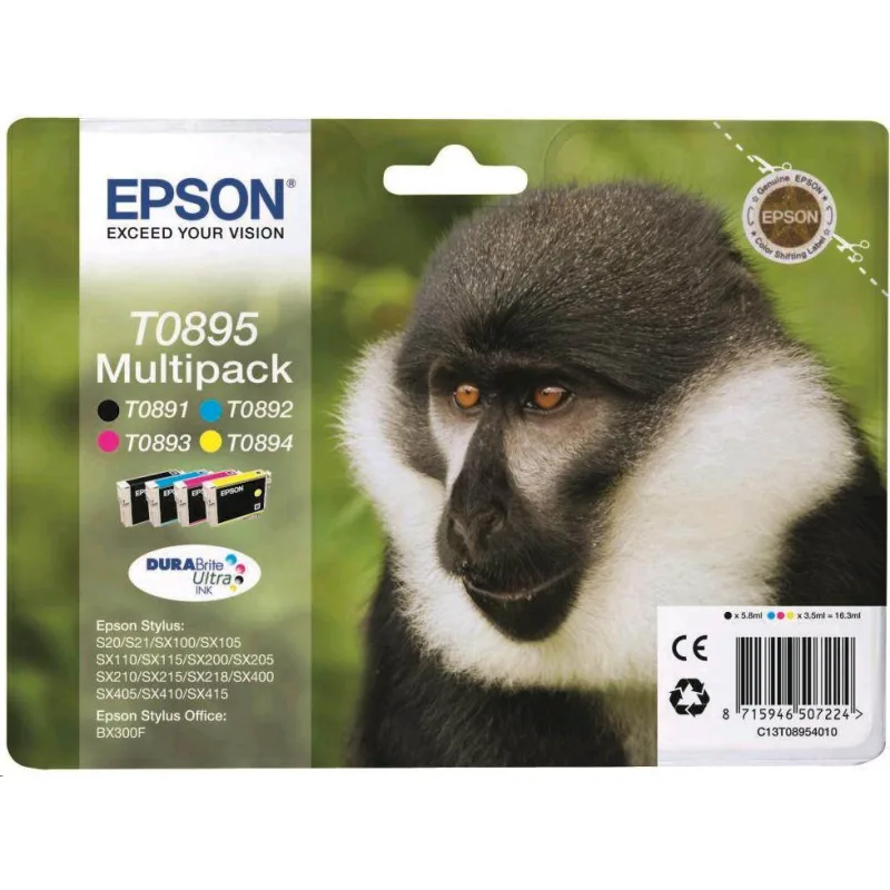 Atrament EPSON čierny + pruh Stylus "Monkey" S20/ SX100/ SX200/ SX400 …