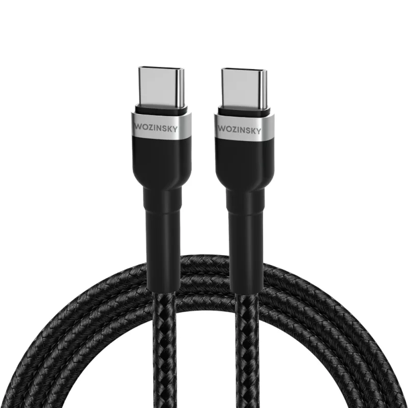 Wozinsky WNBCC2 USB-C / USB-C PD 65W kábel 2 m - čierny