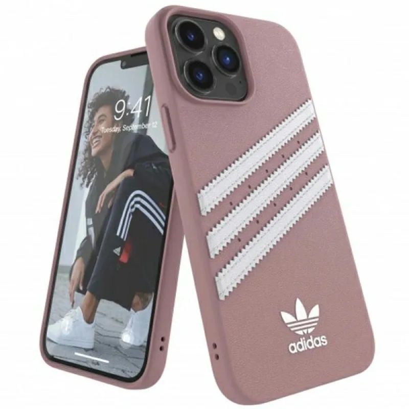 Puzdro Adidas OR Molded PU pre iPhone 13 Pro Max – ružové