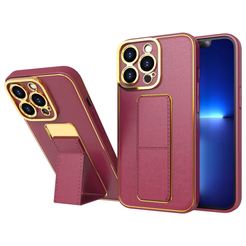 Nové puzdro Kickstand Case pre iPhone 12 Pro so stojanom červené