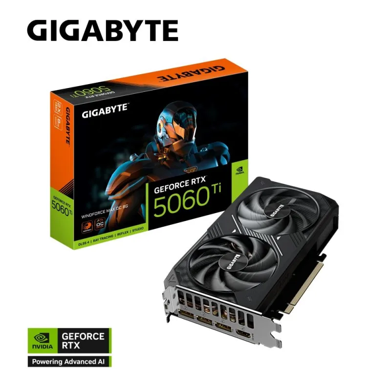 GIGABYTE VGA NVIDIA GeForce RTX 5060 Ti WINDFORCE MAX OC 8G, 8G GDDR7, …