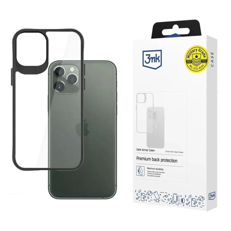 3mk ochranný kryt Satin Armor Case+ pro Apple iPhone 11 Pro, čirá…