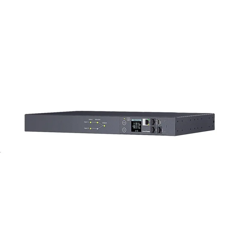 CyberPower Rack ATS Switched PDU, 1U, 10A, (12)C13, IEC-320 C14 (2)…