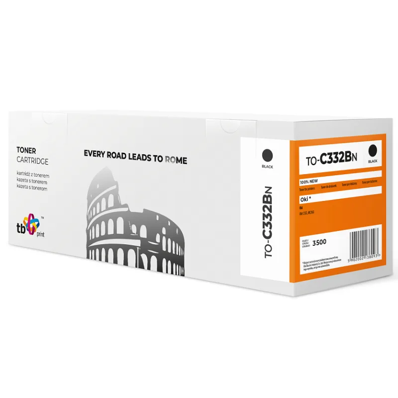 Toner TB kompatibilný s OKI C332 TO-C332BN BK TO-C332BN