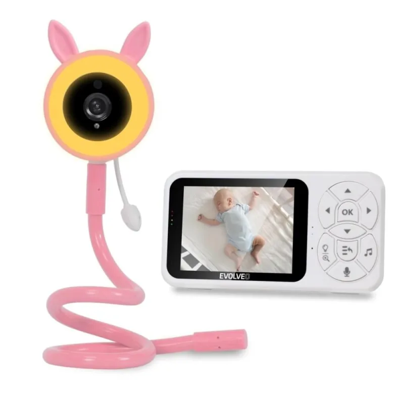 EVOLVEO Baby Monitor N35, detská pestúnka s kamerou, VOX, teplomer, nočné…