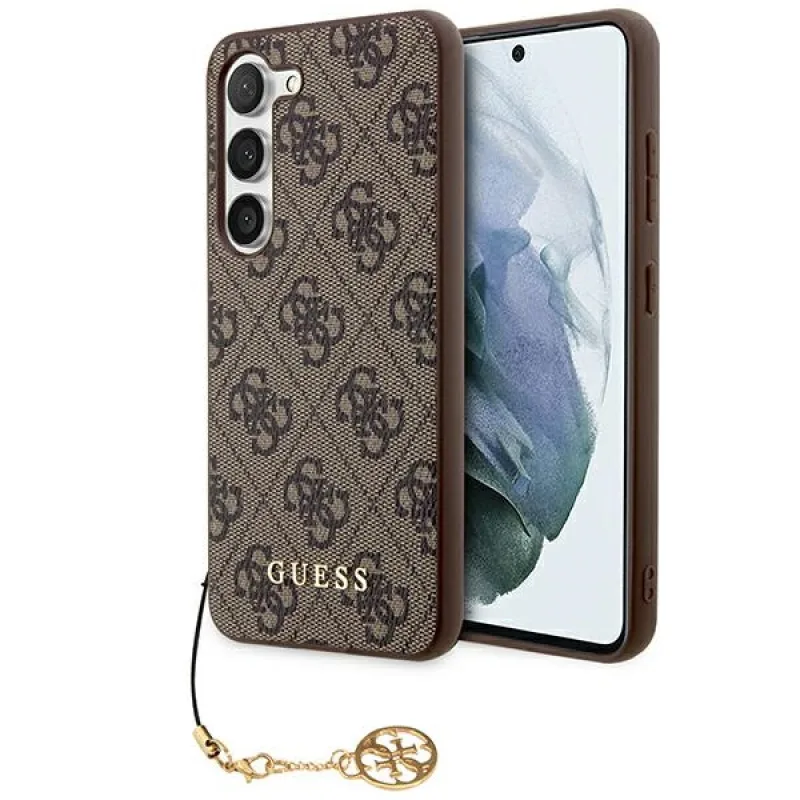 Puzdro Guess 4G Charms Collection pre Samsung Galaxy A35 - hnedé