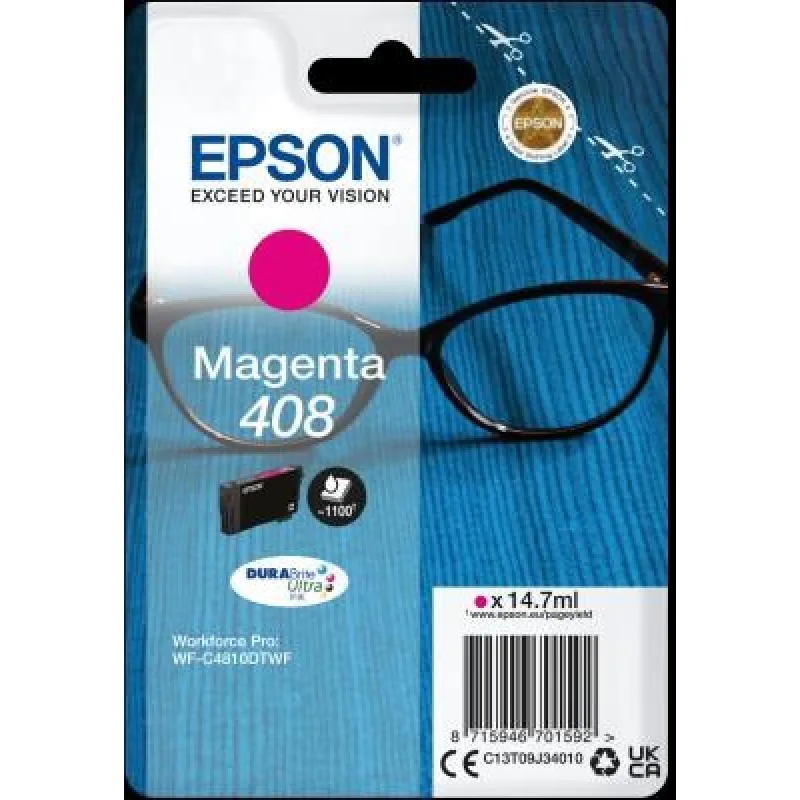 Atrament EPSON Magenta 408 DURABrite Ultra C13T09J34010