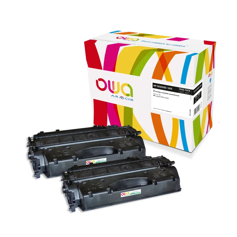 OWA Armor sada kompatibilná s HP CE505XD, 2x6500st, čierna/ black K35121OW