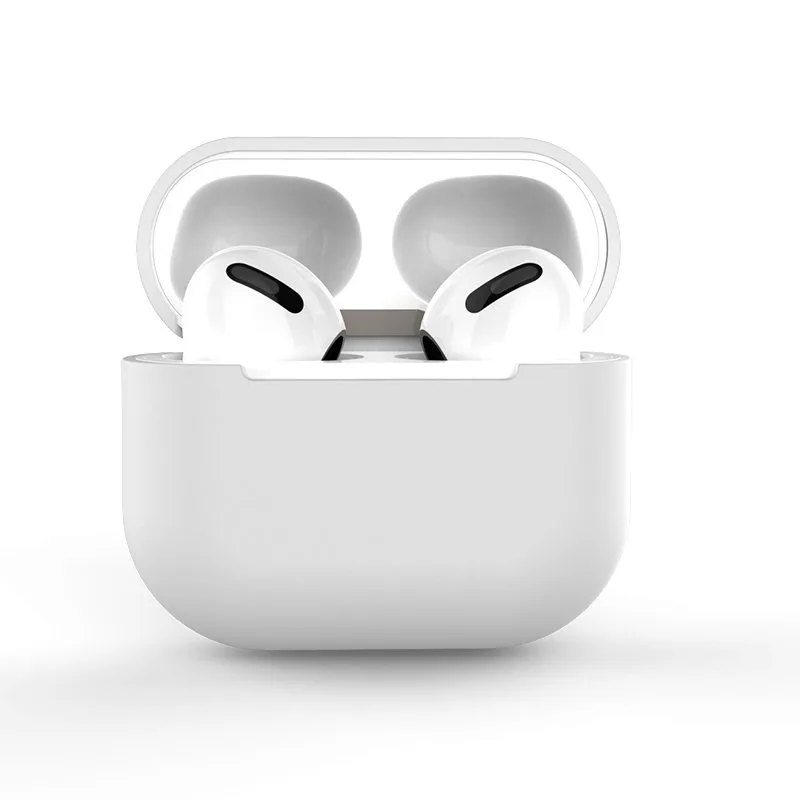Púzdro pre AirPods 2 / AirPods 1 silikónový mäkký kryt na slúchadlá biely (puzdro C)