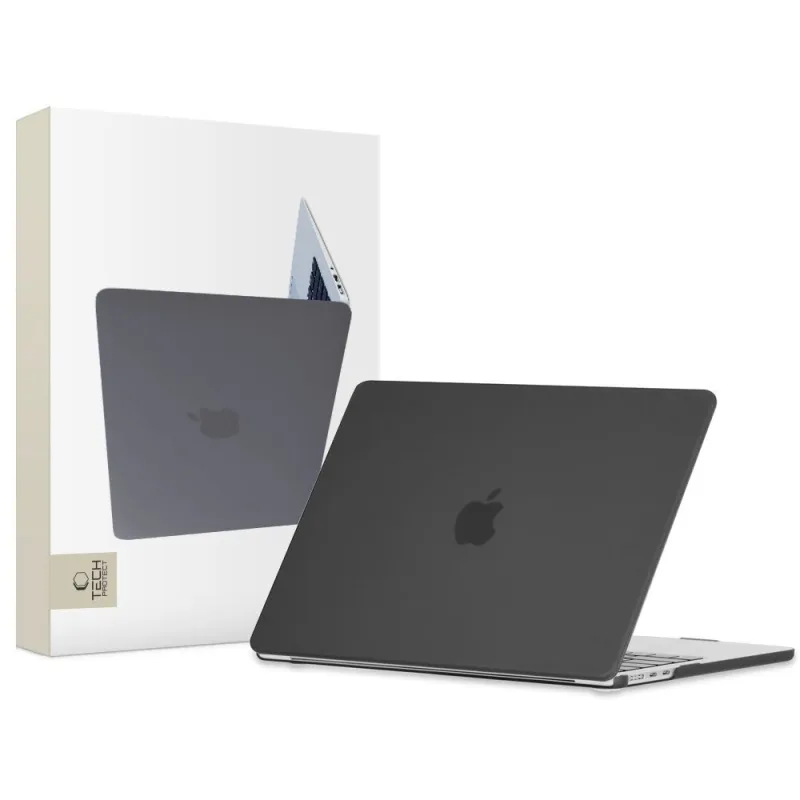 Puzdro Tech-Protect SmartShell pre MacBook Air 13" M2 / M3 / 2022-2024 - matná čierna