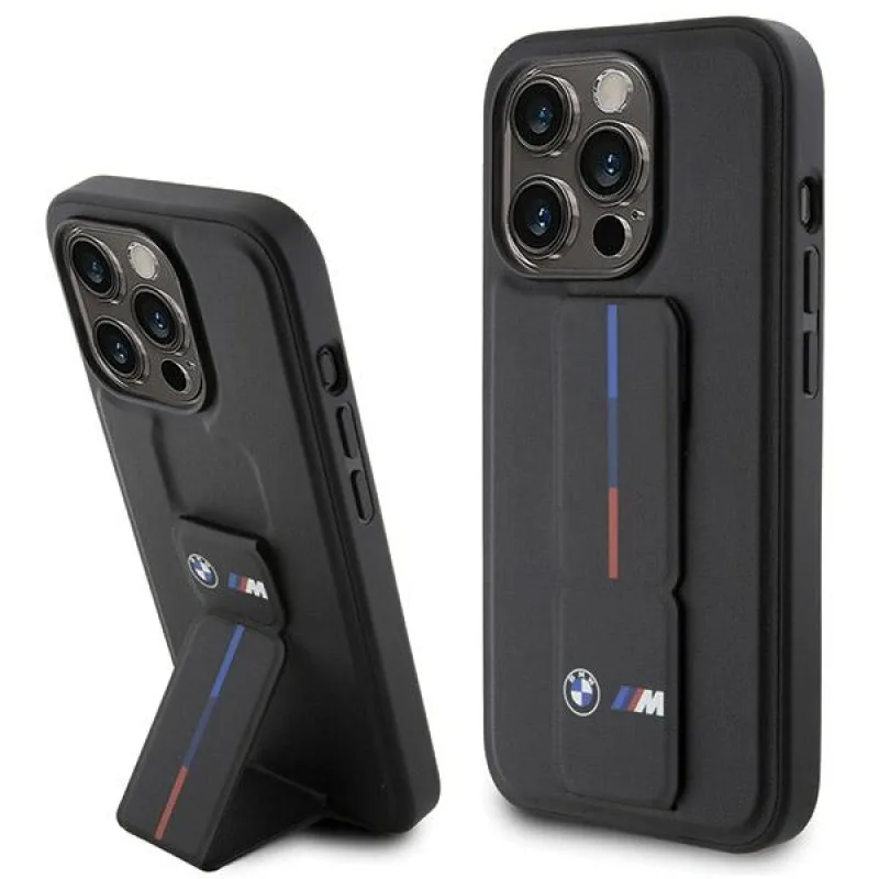 Puzdro BMW Grip Hot Stamp pre iPhone 15 Pro Max - čierne