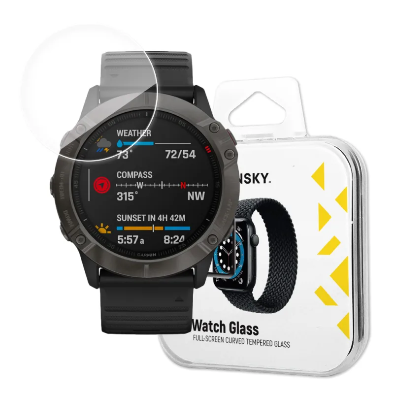 Hybridné sklo Wozinsky Watch Glass pre Garmin Fenix 6X priehľadné