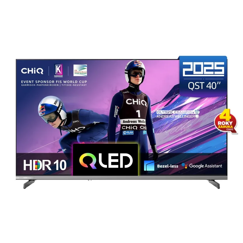 CHiQ L40QST TV 40", QLED, Full HD, Google TV, Frameless, Dolby Audio…