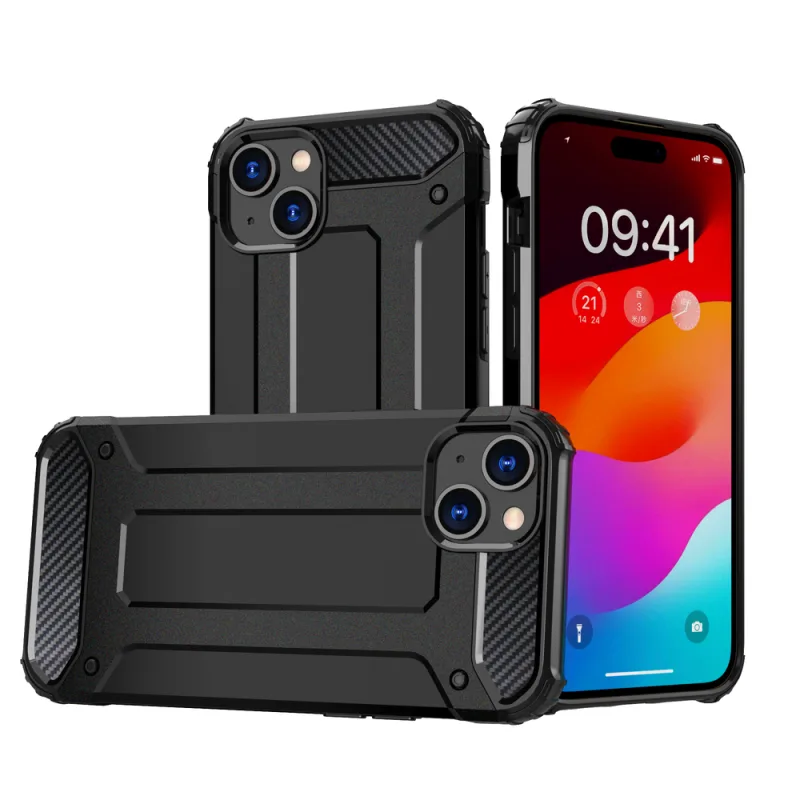 Kryt iPhone 15 Plus Hybrid Armor – čierny