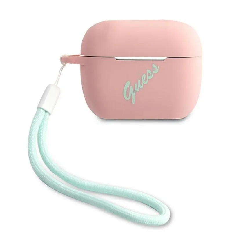 Guess GUACAPLSVSPG kryt AirPods Pro rose green/pink green Silicone Vintage