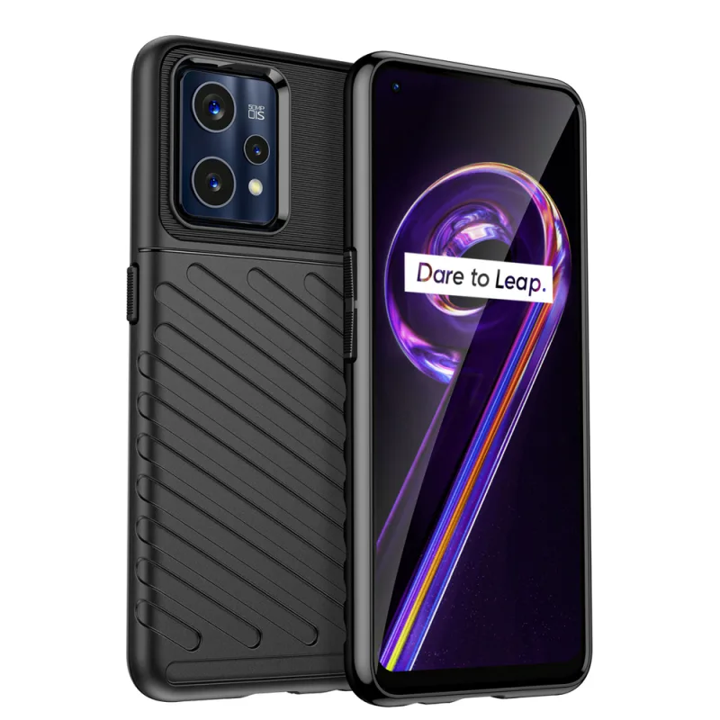 Thunder Case Flexibilný pancierový kryt pre Realme 9 Pro + (9 Pro Plus) čierny