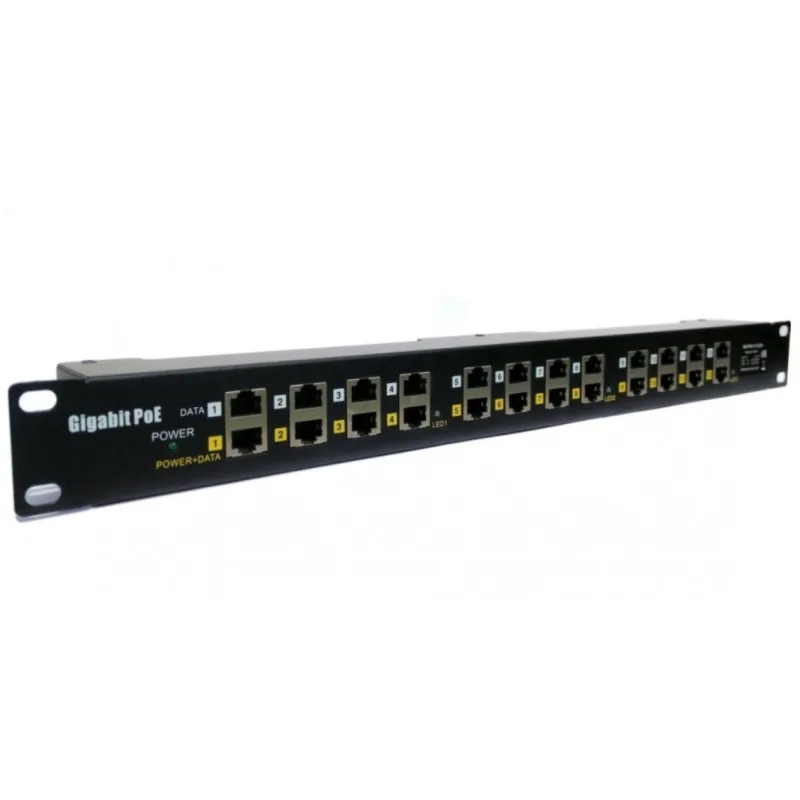 POE-PAN12-GB Gigabitový stíněný 12-portový PoE panel