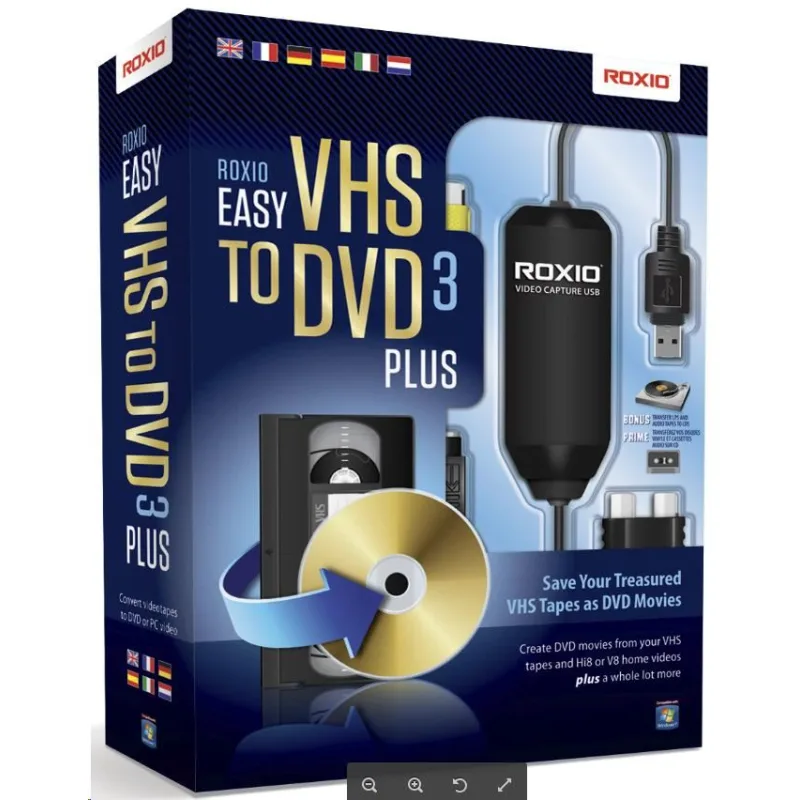 Roxio Easy VHS to DVD 3 Plus BOX - jazyk EN/ FR/ DE/ ES/ IT/ NL 251000EU