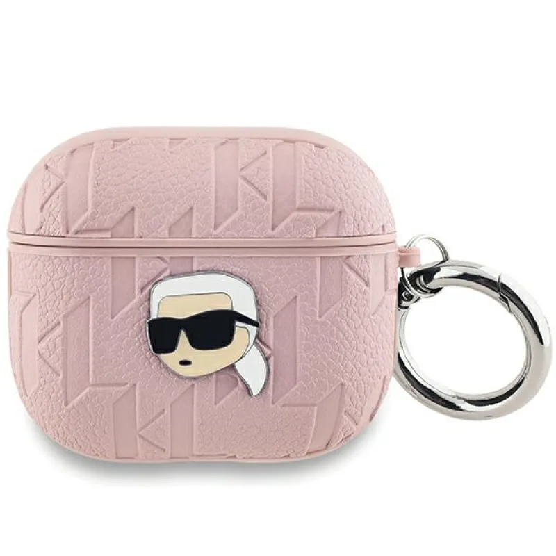 Karl Lagerfeld Monogram Karl Head puzdro pre AirPods 3 - ružové