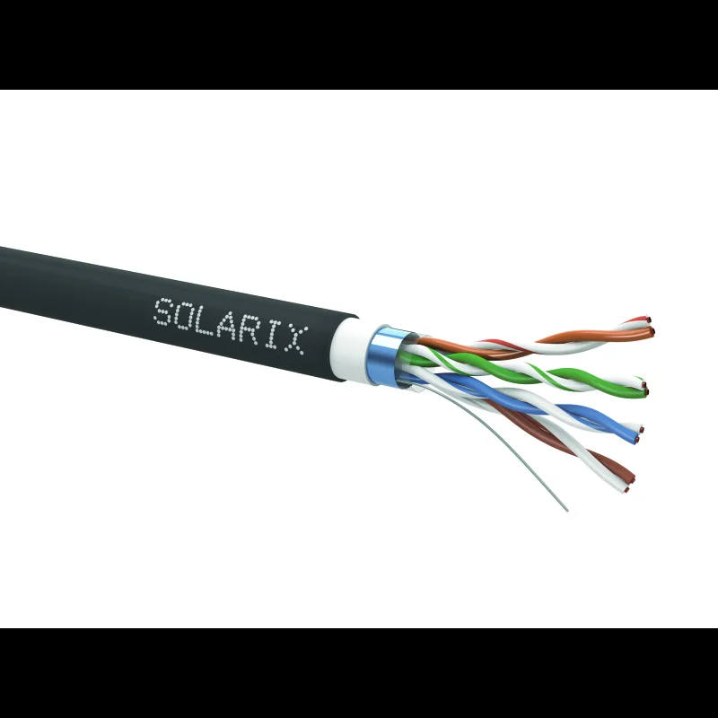 Inštalačný kábel Solarix CAT5E FTP PVC+PE Fca dvojitý plášť 305m/ cievka…